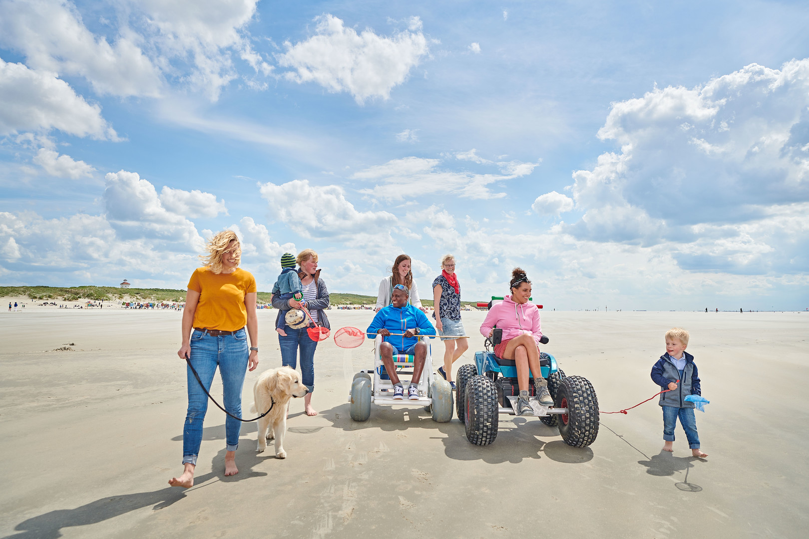 Menschen am Strand von Langeoog