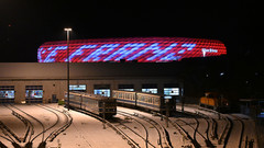Allianz Arena mit "Franz" Schriftzug