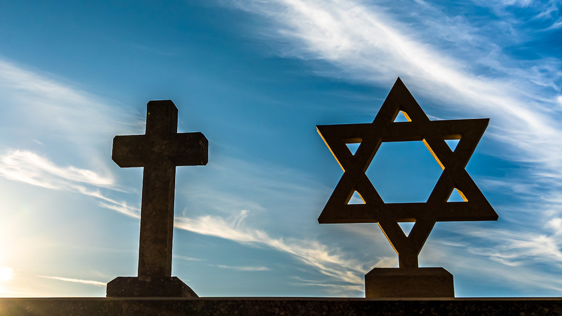 Symbole für Christentum und Judentum