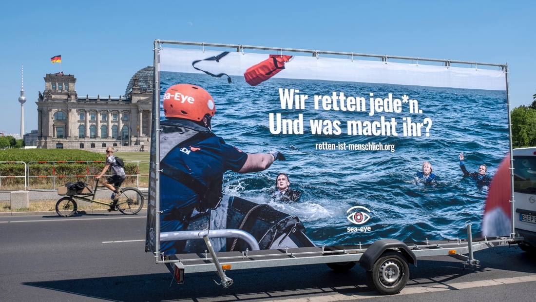 Kampagnenmotive der Seenotrettungsorganisation Sea-Eye e.V. 
