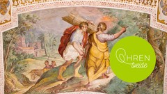 Wandgemälde, Abraham und Isaak mit Brennholz