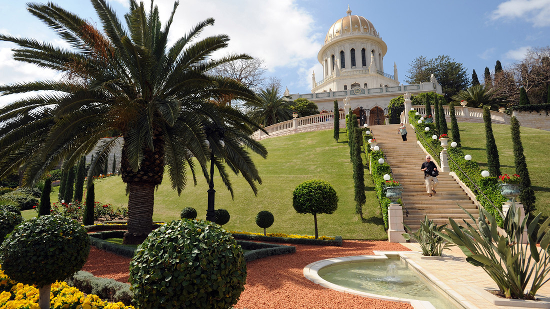 Bahai-Schrein "Schrein des Bab" mit terrassenförmig angelegten Garten