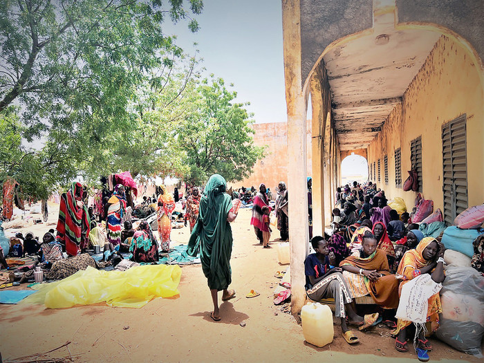 In einem Camp für neu ankommende sudanesische Flüchtlinge in Adré, im Osten des Tschad