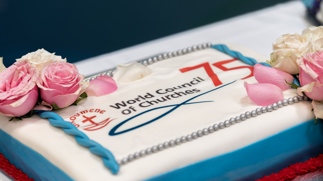 Geburtstagskuchen für den Weltkirchenrat in Genf