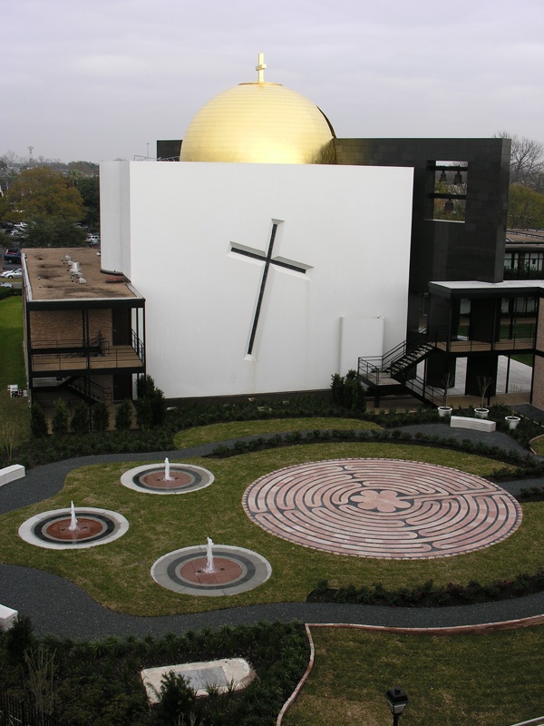 Bodenlabyrinth der Chapel of St. Basil, am Campus der University of St. Thomas