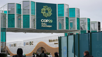 Gebäude beim UN-Klimagipfel COP29