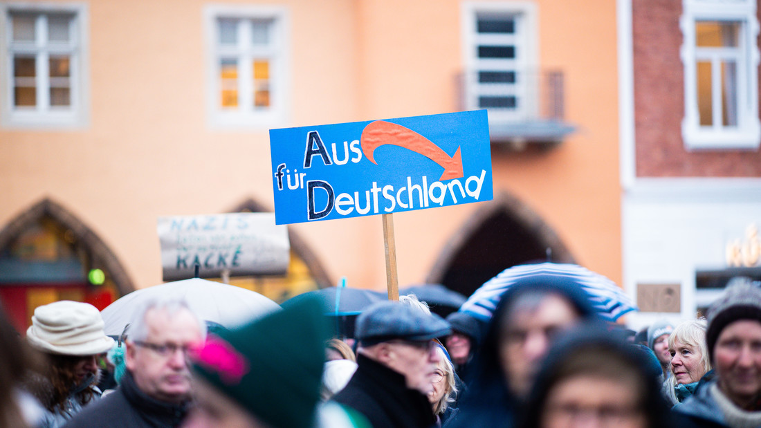 Demo gegen die AfD in Lübeck im März 2024