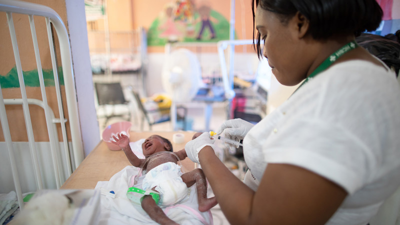 Auf der Säuglingsstation von Cap-Haïtien 