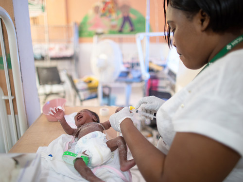 Auf der Säuglingsstation von Cap-Haïtien 