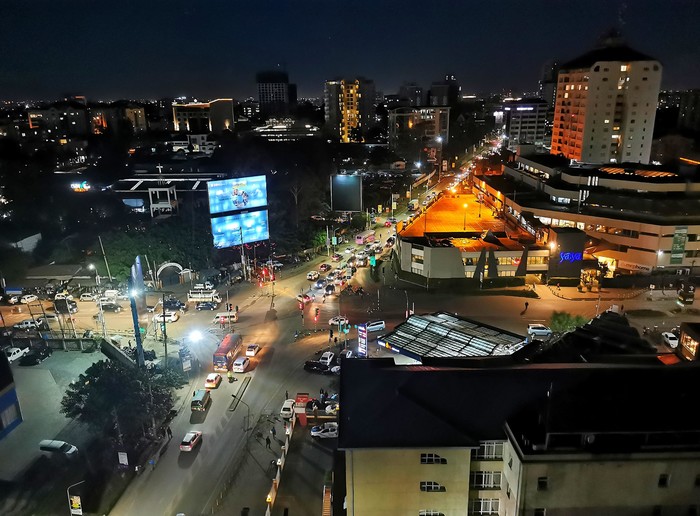 Rooftop Bar im Central Business District, Nairobi 