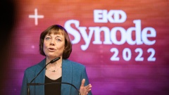 Ratsvorsitzende der EKD Annette Kurschus bei der EKD-Synode 2022