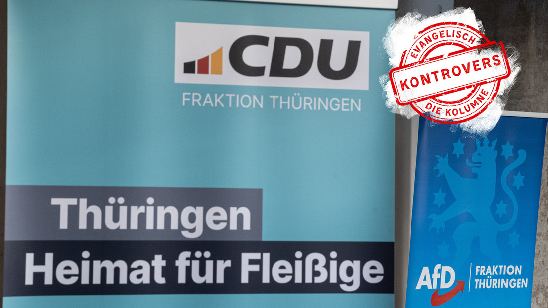 CDU und AfD Wahlplakate