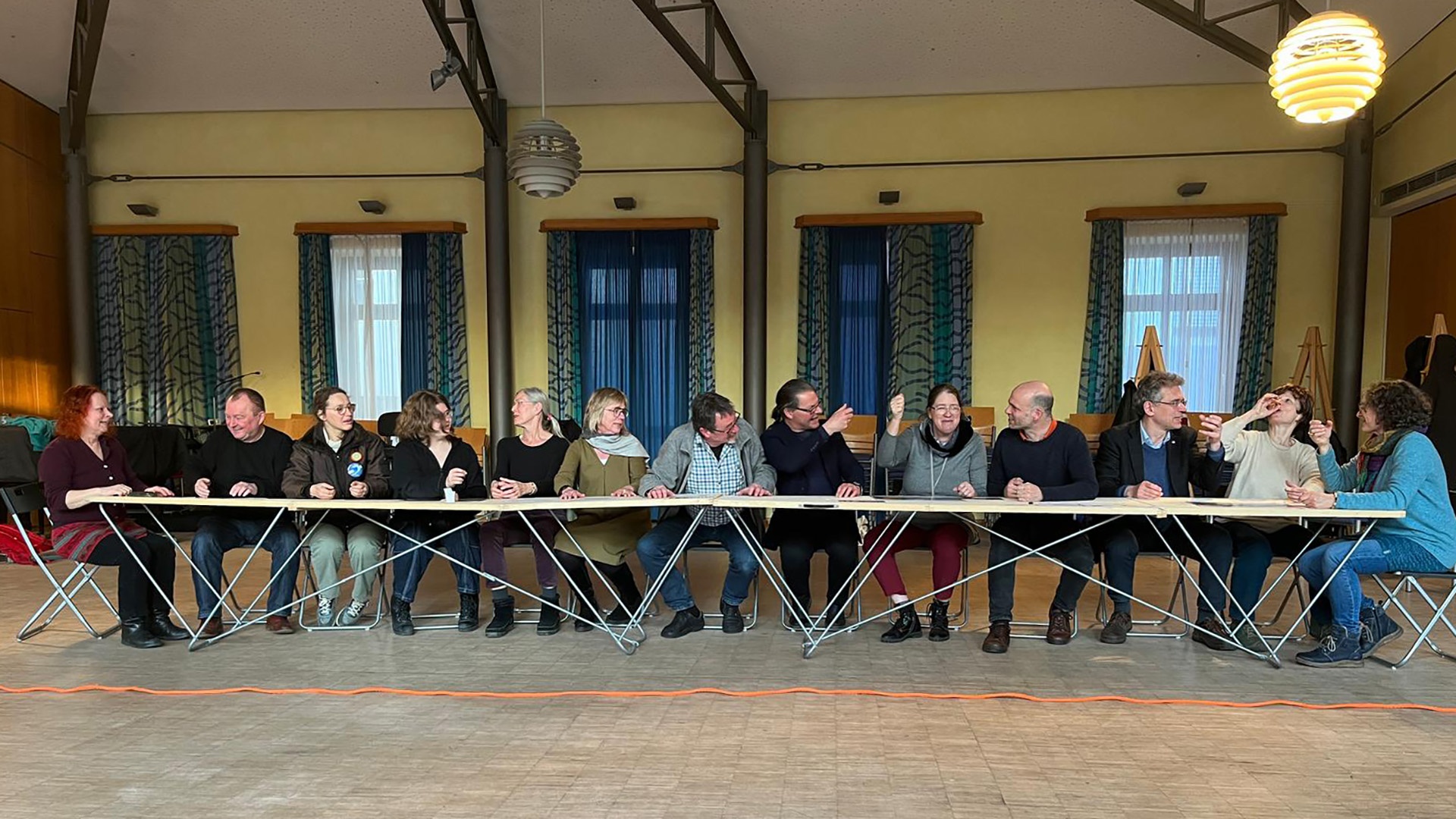 Sitzprobe für Abendmahl-Inszenierung