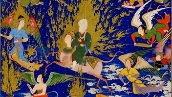 Prophet Muhammad auf dem Buraq