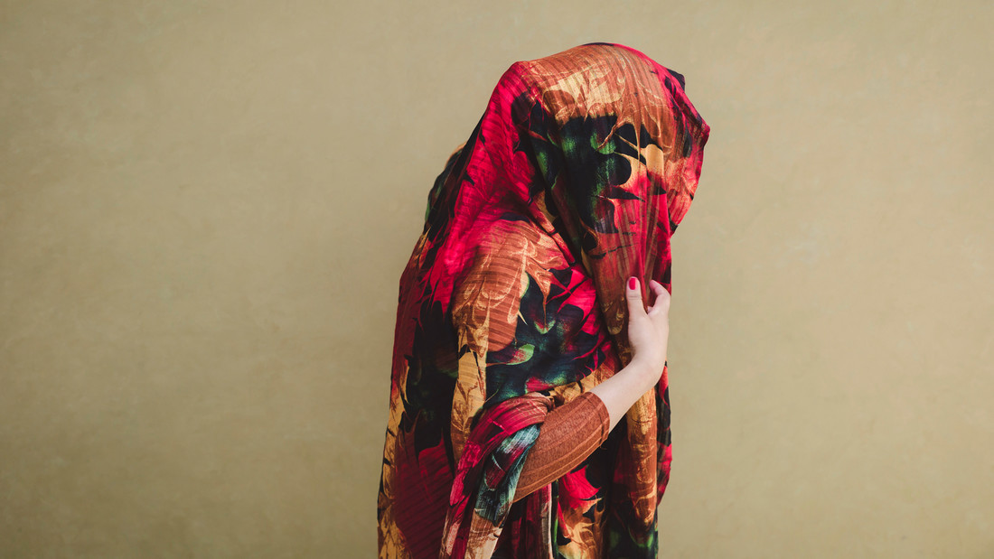 Verhüllte Frau, aufgenommen in Marokko (Symbolbild).