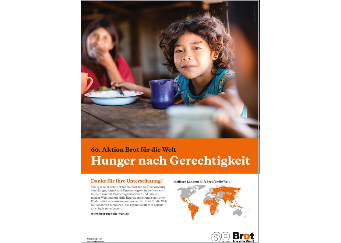 Brot für die Welt "Hunger nach Gerechtigkeit"