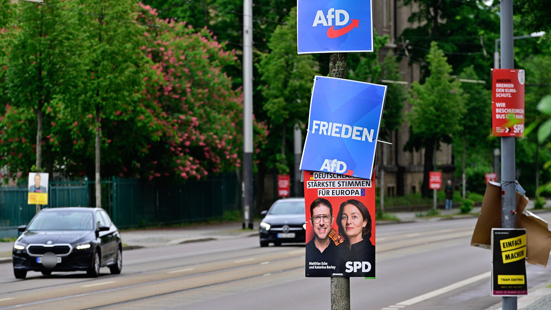 Wahlplakate der AfD für die Europawahl