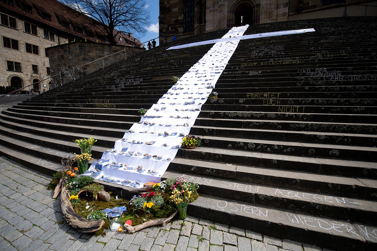 Karfreitag Kreuz aus Stoff