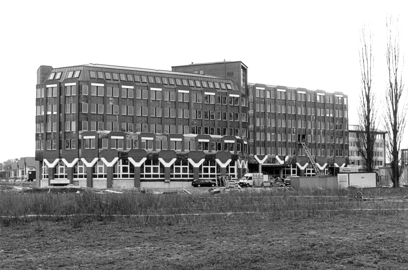 Gebäude des Gemeinschaftswerkes der Evangelischen Publizistik (GEP) im März 1992 in Frankfurt am Main.