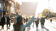 Streik auf der Straße