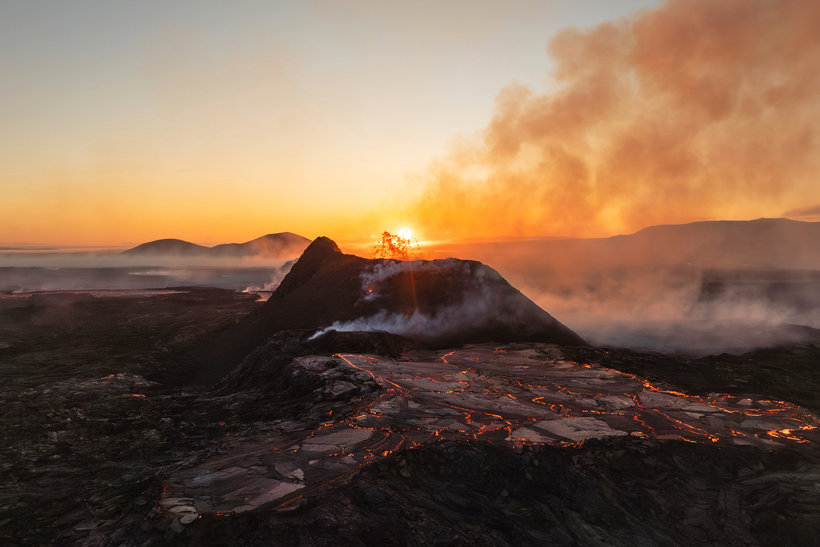 Vulkan in Grindavik auf Island 10.06.2024