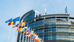 Außenansicht des Europäischen Parlament in Straßburg