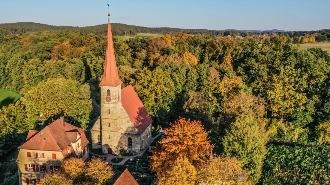 Luftaufnahme der St. Egidienkirche
