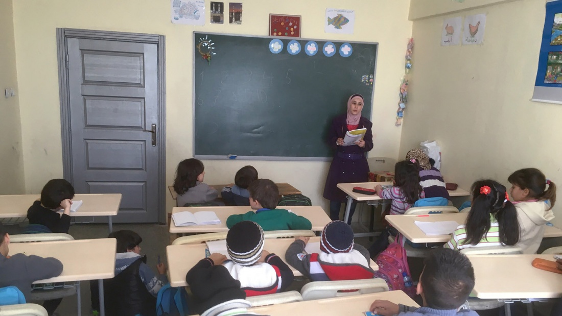 Unterrichtsraum einer syrischen Schule