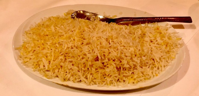 Reisportion auf Teller 