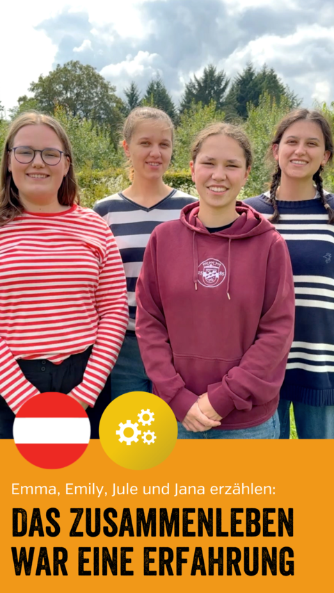 Ein Jahr lang haben Emma, Emily, Jule und Jana in dem christlichen Gästehaus in Österreich einen Freiwilligendienst gemacht