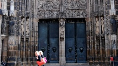 Portal der evangelischen Kirche St. Lorenz in Nürnberg 