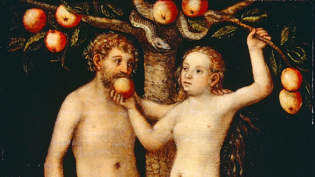 Gemälde "Adam und Eva" von Lucas Cranach dem Älteren