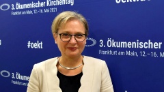 Präsidentin des ÖKT 2021 in Frankfurt am Main bezeichnet das Grundgesetz als "unglaublich kluge Verfassung".