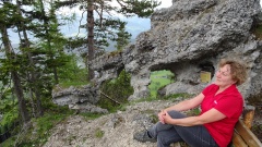 Die bizarre Felsformation "Predigtstuhl" liegt etwa 300 Höhenmeter über dem Hochplateau der Ramsau. Hier trafen sich in der Zeit nach der Reformation "Geheimprotestanten". 