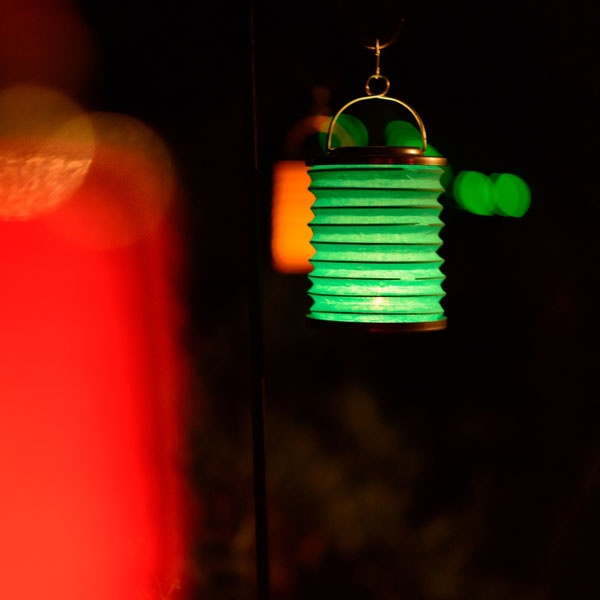 Lampion auf Gartenparty