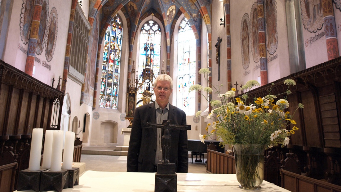 Dekan und erster Pfarrer Friedrich Schuster in der evangelischen Langenzenner Stadtkirche