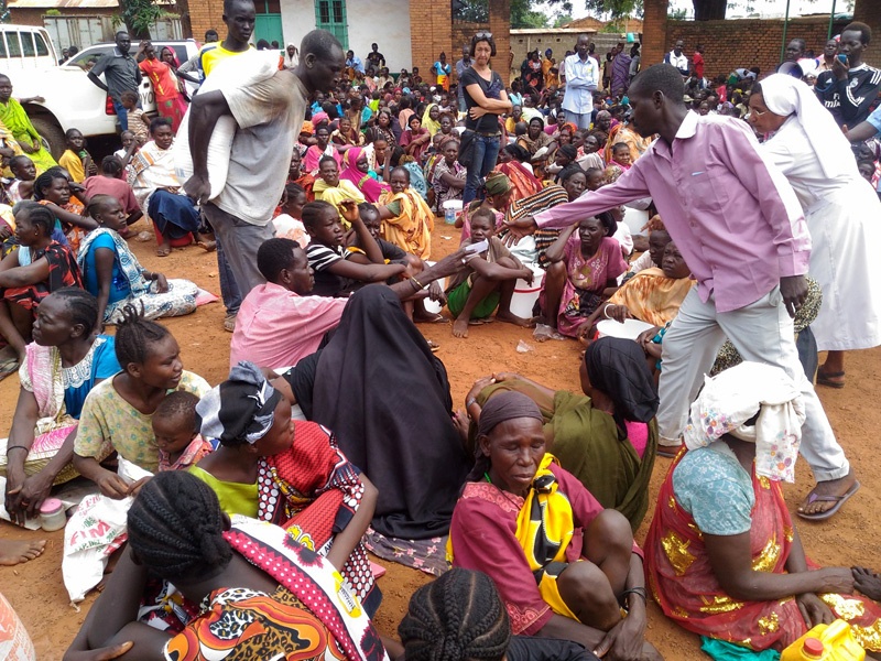 Viele Menschen finden Zuflucht in kirchlichen Einrichtungen in Wau.