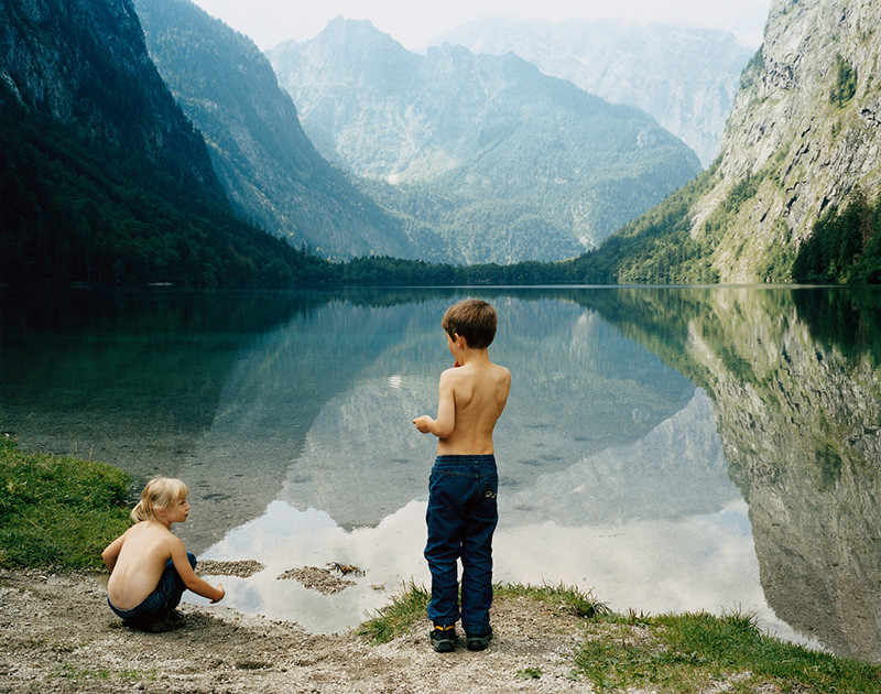 Steine flitschen am Obersee