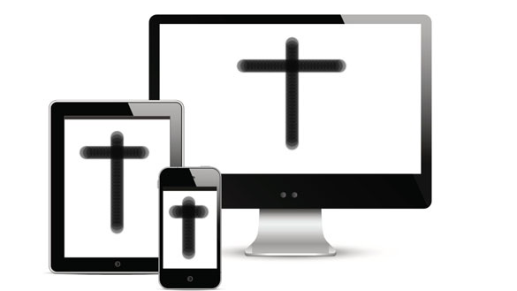 Digitale Geräte mit Kreuzen
