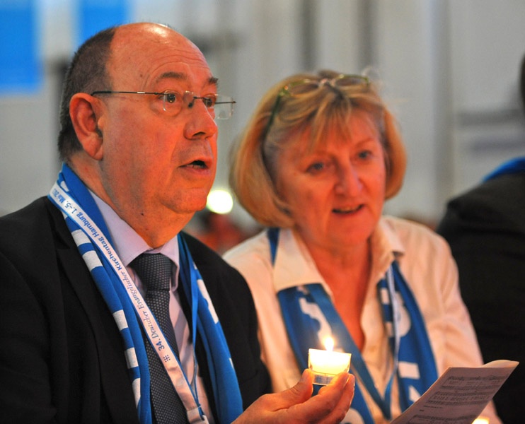 Nikolaus Schneider und seine Frau Anne Hamburger Kirchentag