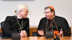 Heinrich Bedford-Strohm und Kardinal Kurt Koch bei einem Treffen im Vatikan.