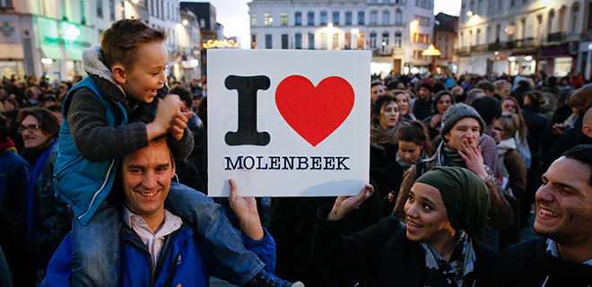 Demonstration in Molenbeek