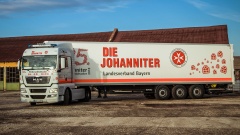 Johanniter-"Weihnachtstrucker" in Deutschland auf Hilfstour