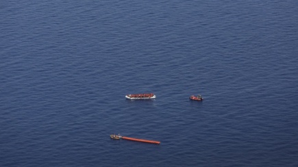 Flüchtlingsboote im Mittelmeer