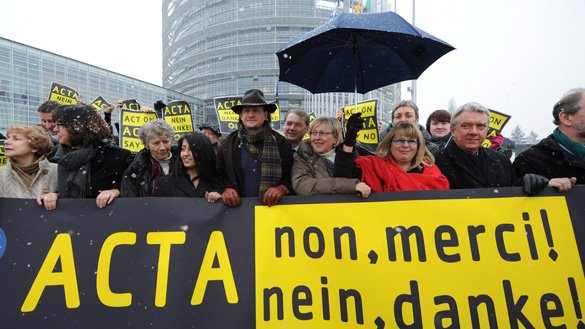 European Parliament - Protest against ACTA