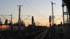 Bahngleise am Bahnhof Berlin-Spandau