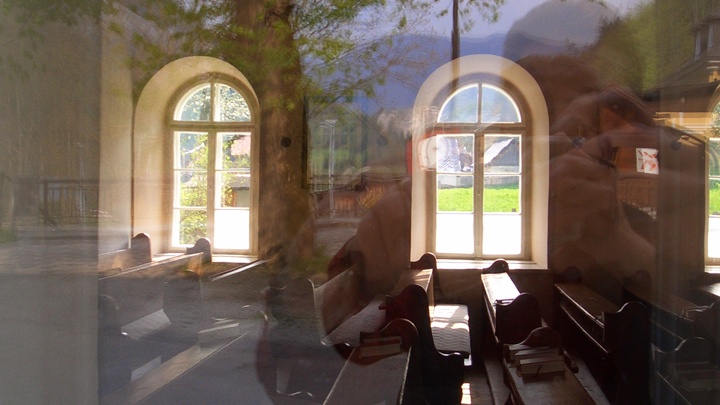 Rundfenster in der Evangelischen Pfarrkirche in Nasswald