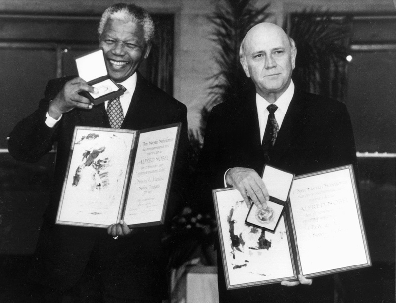 Die Friedensnobelpreisträger Mandela und de Klerk