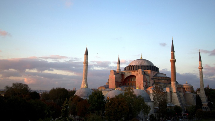 Blick auf die Hagia Sofia in Istanbul.