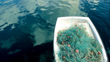 Boot mit Netzen